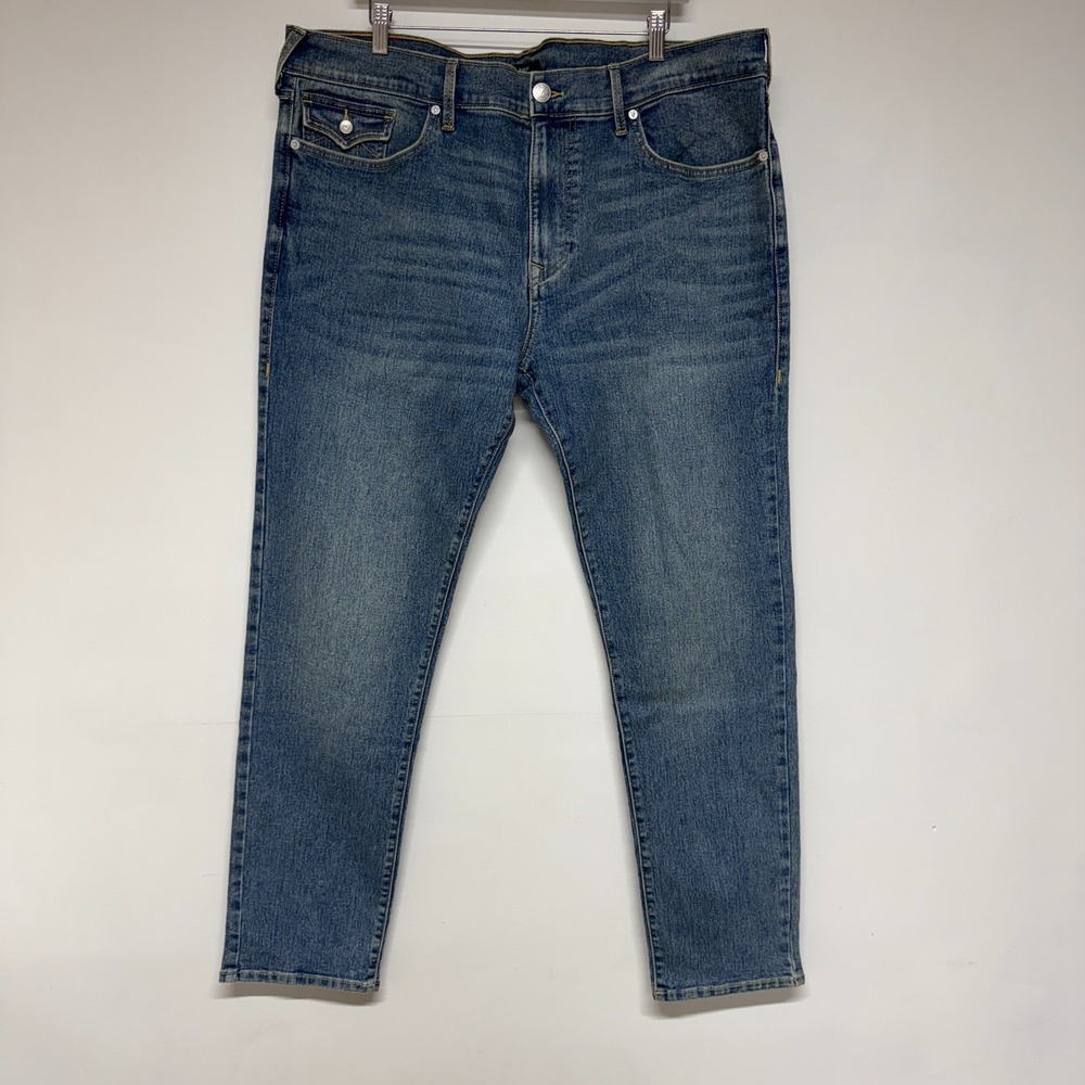 True Religion Men's Rocco Relaxed Skinny Jeans 40x32 Blue Denim NWOT